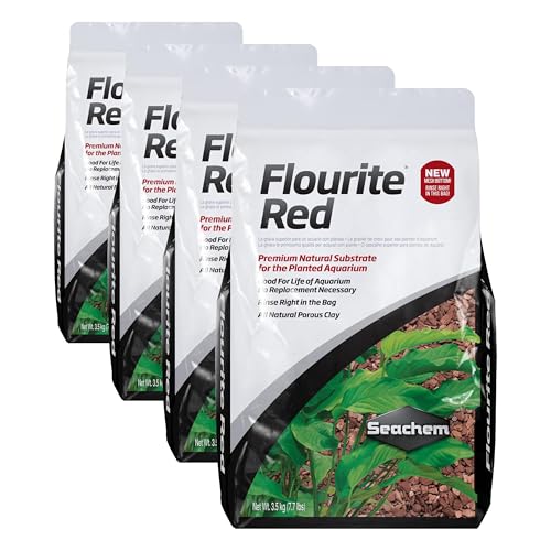 Seachem Fluorite Red Clay Gravel, 7.7 lb (Pack of 4) - size: 3.5 kg (Pack of 4)