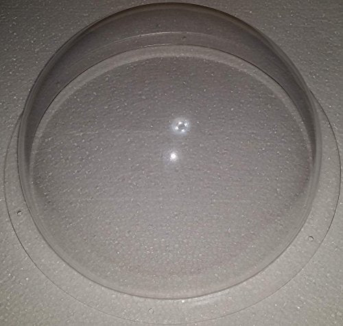Acrylic Dome/Plastic Hemisphere - Clear - 11" Diameter, 3/4" Flange with Pre-Drilled Holes - size: 11" with Holes