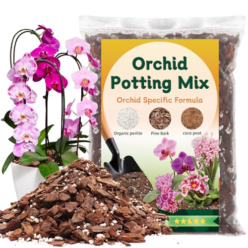 Premium Orchid Bark Potting Mix, 2QT Well-Draining Blend for Indoor Plants - size: Orchid Bark Potting Mix 2QT