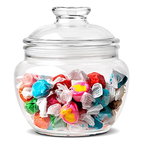 Modern Innovations 40 oz Candy & Cookie Jar with Lid, Premium Acrylic Clear Apothecary Jar, Wedding & Home Décor Centerpiece Cookie Candy Buffet Decorative Kitchen - size: 40 oz