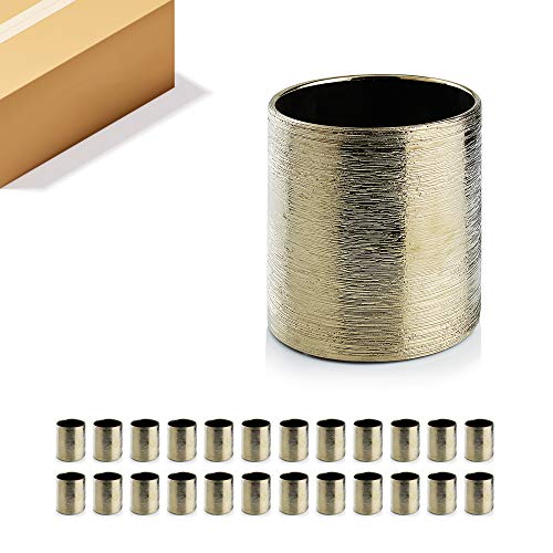 WGVI Gold Etched Ceramic Cylinder Vase Width 3.75" Height 4", Flower Arrangements, Candle Holder, Terrarium Planter Pot, Storage Container Organizer, Pen Brush Holder, Scratched Texture, 24 Pcs - color: Gold_etched, size: 3.75"x4"H (Case)