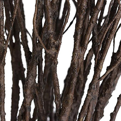 12 Pcs Artificial Curly Willow Branches Brown Twig Stems for Vase Decor
