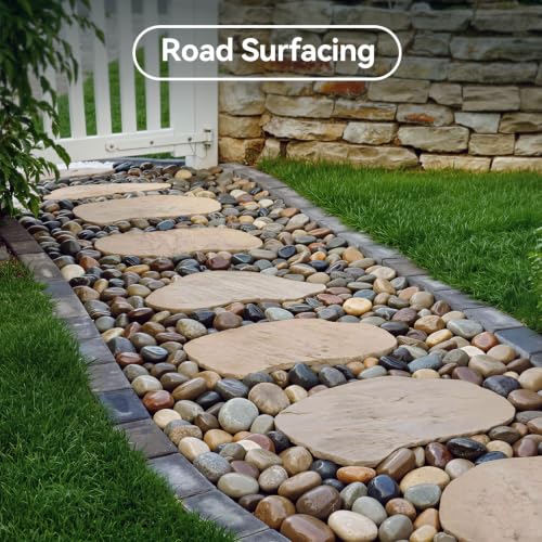 40lbs River Rocks for Landscaping, 3-4 Inch Rocks for Planters - color: Mixed Color 3-4 Inch