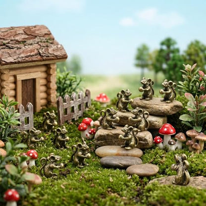 Civaner Mini Brass Figurines, 50 Pcs, Mouse - style: Mouse