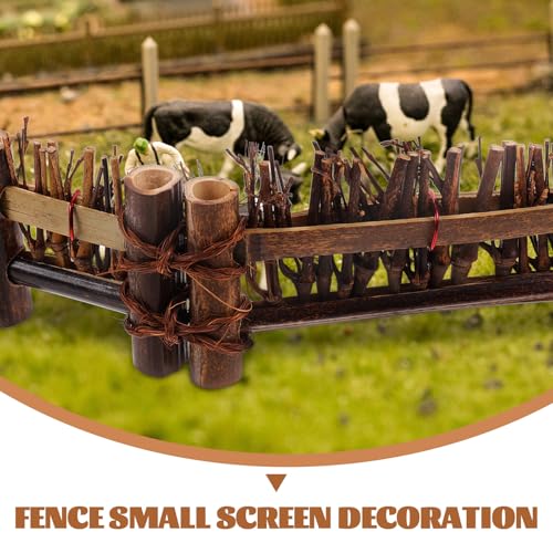 Abaodam Mini Bamboo Fence Decor 3-Pack Micro Landscape Photo Prop Bamboo Screen Fence for Fairy Garden Bonsai Ornament Small Garden Border Patio Lawn Outdoor Decor 6.88 X 2.04 X 2.36 in