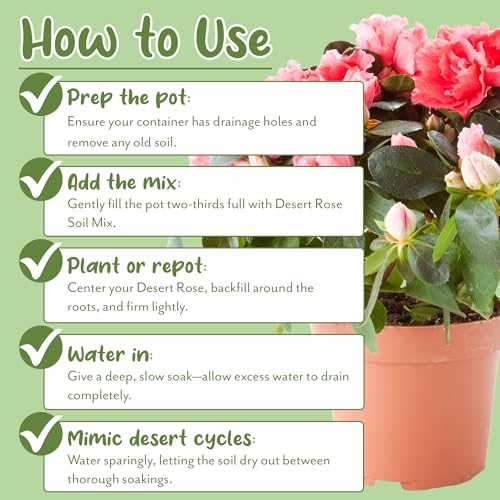 Soil Sunrise Desert Rose Potting Soil Mix (8 Quarts) Hand Blended Small Batch Soil Blend for Desert Rose Plant