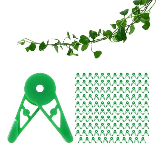 M METERXITY 120-Pack Adjustable Plant Clips, 360 Degree Plant Training Clips, Plant Stem Bender Training Clips for Low Stress Training/Plant Ties/Gardening Accessories [Green] - color: Green