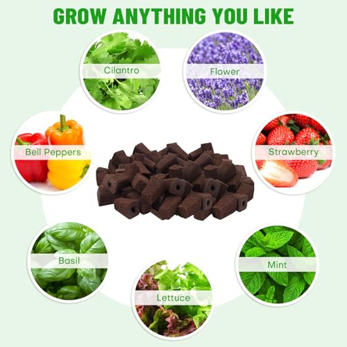 100 Pack Grow Sponges, Replacement Root Growth Sponges Seed Pods,Seed Starter Plugs for Hydroponic Indoor Garden System