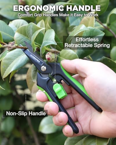 WORKPRO 2-Pack 6-Inch Garden Pruning Shears