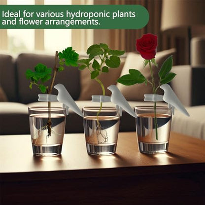 Plant Propagation Station-Plant Support for Cuttings, Shoots, Stems, and Sprouts, Plant Stem Support,Plant Propagation Buddy,2 Cute Gardening Gifts for Women,Propagation Vases for Plants. (2, White)