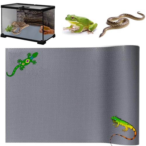 KABASI Reptile Substrate Liner Terrarium Carpet, Tank Accessories - color: Grey, size: 17.7x78.7 inch