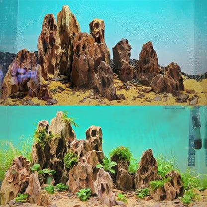 Natural Stone 10lb Fish Tank Rock for Aquarium Landscaping Models Fish Tank Decoration,Freshwater Planted Aquariums and Amphibian Enclosures-2-6 inches - size: 10LB(2-6 inches)