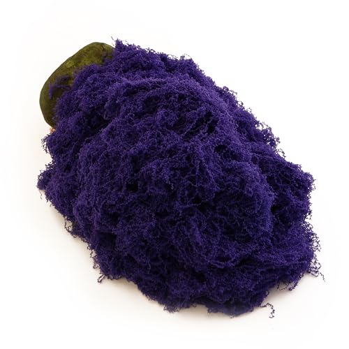 Caiyjhao Lifelike Green Artificial Moss, Suitable for Potted Plants, DIY Crafts, Fairy Garden, Flower wall, Christmas, Glass Fish Tank Decoration (deep Purple 3.5OZ) - color: deep purple