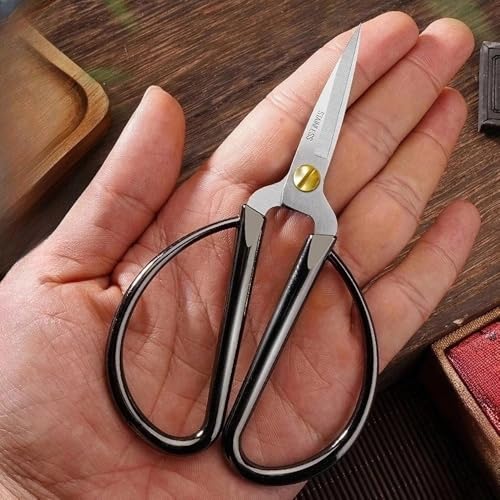5 Inch All Stainless Steel Sewing Scissors, Sharp Tailor Scissors for Embroidery, Sewing, Craft, DIY Art Work & Daily Use for Home Office School BLACK - color: Black, size: 5"