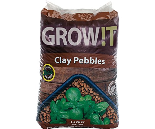Grow IT Clay Pebbles, 4 mm-16 mm, 1/4 Cubic Foot Bag