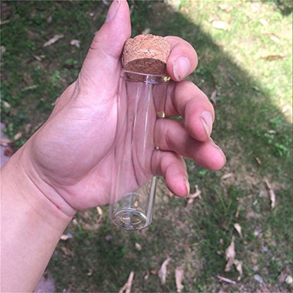 30x100mm 50ml Glass Bottles Vials Jars Test Tube With Cork Stopper Empty Glass Transparent Clear Bottles 12pcs (12, 50ml-30x100mm) - size: 50ml-30x100mm