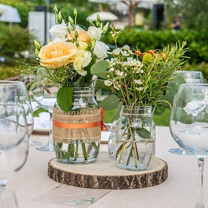Sancodee 8 Pcs Large Unfinished Wood Slices, 11-12 Inches Wood Slabs for Centerpieces Natural Wooden Circle, DIY Wood Centerpieces for Tables Wedding Party Door Sign Decor - size: 11" - 12"