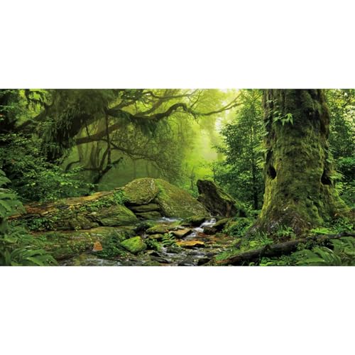 Forest Green Tree Terrarium Backdrop Reptile Habitat Background 36x24 in - size: 36 x 24 inches