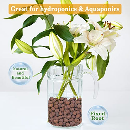 Legigo 10LB Leca Clay Pebbles for Plants 4mm-16mm Clay Balls for Hydroponic - size: 10LB