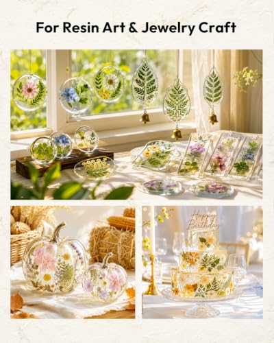 Dried Flowers, Resiners 100Pcs Pressed Flowers for Craft | Real Natural Dried Flowers Dry Leaves Kit for DIY Making Crafts Resin Soap Candle Scrapbook Supplies Card Making Jewelry - color: Blossom 100pcs