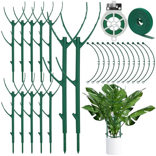 12 Pack Monstera Plant Support, Stackable Plant Supports for Indoor Plants, Pothos Plant Climber Pole, Adjustable Stakes for Indoor Plants Training & Vertical Growth Support Stakes - color: 12Pack Update
