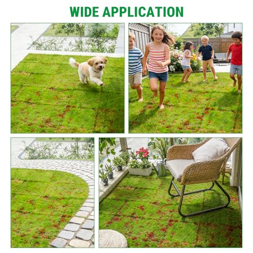 Maxmartt Fake Moss for Crafts 39" x 39" Faux Moss Mat for Plants Indoor Green Artificial Moss Rug for Decorating Planters Crafts DIY Table Centerpieces Fairy Garden Floral Wedding 100 x 100cm