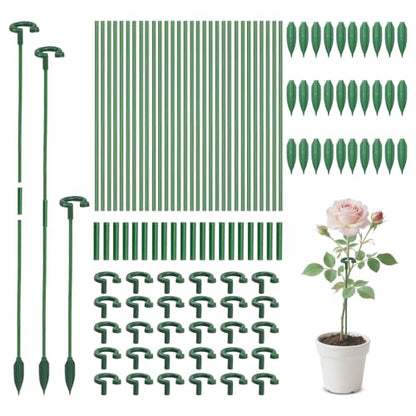 Pack of 30 Small Plant Stakes for Indoor Plants 6.7 Inches - size: C Set(6.7 in)