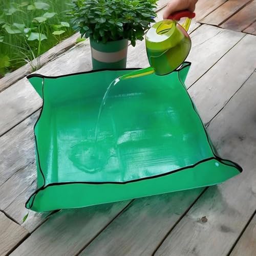 Waterproof Plant Repotting Mat,Thickened Waterproof for Indoor Plant Transplanting, Foldable Succulent Portable Gardening Mat (Small) - size: Small