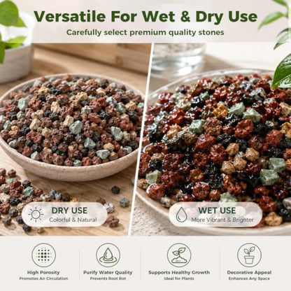 18 Pounds Mix Horticultural Lava Rocks, 2-4 mm Lava Rocks for Plants, Bonsai Rocks Horticultural Grit Soil Cover Gravel for Succulents and Hydroponics, Fairy Gardening, Top Dressing, Plant Drainage - size: 0.06-0.16 inch, style: Mix lava/ 18 pounds