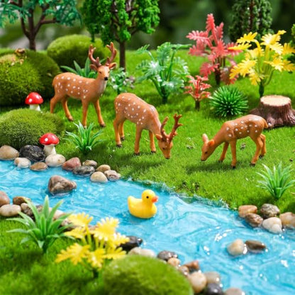 100Pcs Miniature Plants, Miniatures for Crafts Mini Model Trees Set