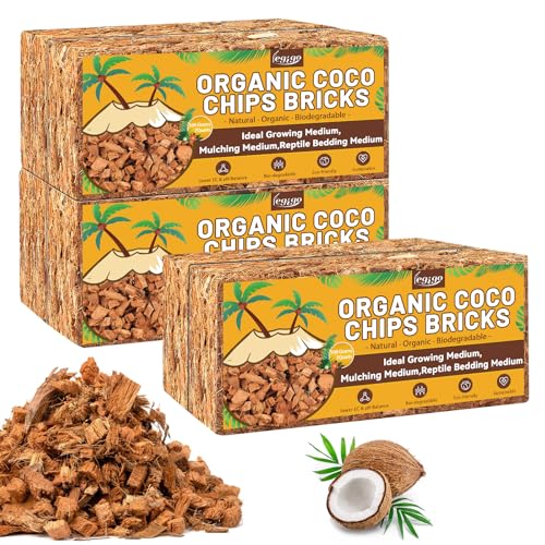 Legigo 6 Pack Coco Chips for Plants- 6.6lb Organic Coconut Husk Potting Mix - size: 6 Pack