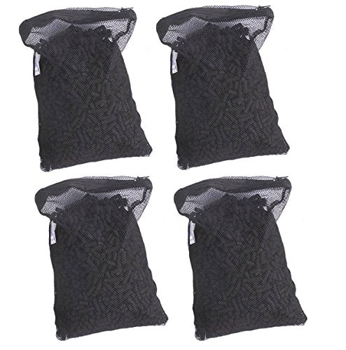 CNZ Media Filter Bags Activated Carbon Charcoal Aquarium Fish Tank Pond Canister Filter, 4 lb., Black (CNZ_C4PK) - size: 4 pounds