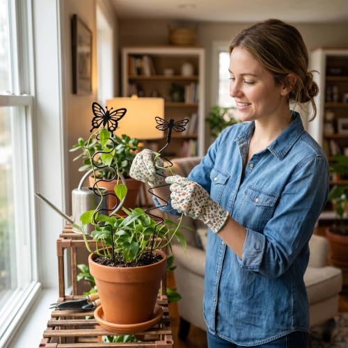 2 Pcs Butterfly Dragonfly Plant Trellis Indoor for Potted Plants | Mini Trellis, Plant Trellis Indoor, Pothos Plant Support, Monstera Trellis, House Plant Trellis, Climbing Plant Support
