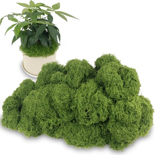 FAICOIA Fake Moss for Crafts 12.35OZ Faux Moss for Plants Indoor Artificial Green Moss for Decorating Faux Grass for Planters Crafts DIY Table Centerpieces Fairy Garden Floral Wedding Decor 350g