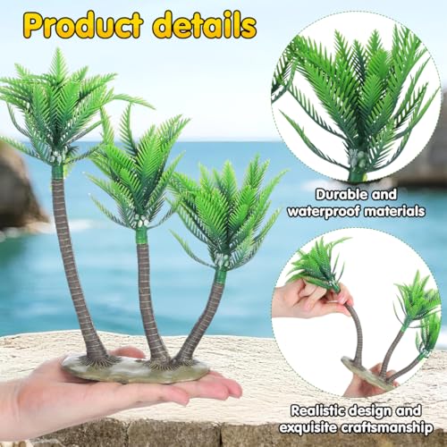 PRETYZOOM 11 Inch Artificial Coconut Tree Faux Palm Plant Decor