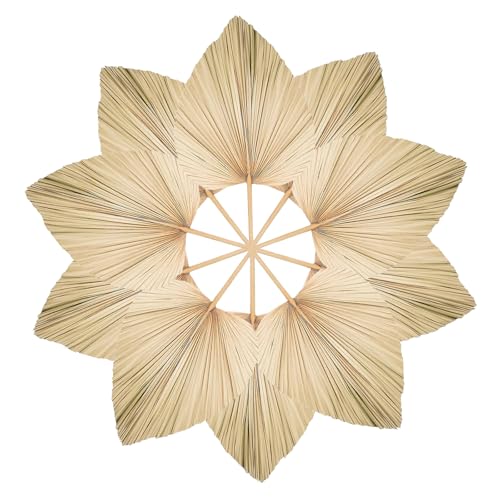Natural Dried Palm Leaves, 17.3 Inch, 10 Pieces, Beige and Brown, for Wedding Decor and Centerpieces (Brown)