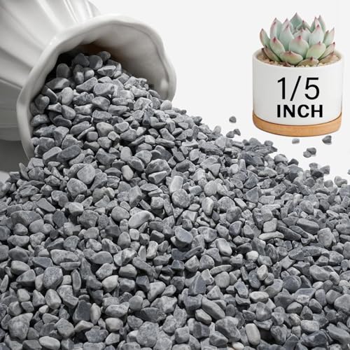 NUPICK 12 lbs Pebbles for Indoor Plants, 1/5 Inch Pea Gravel for Fish Tank | Polished Decorative Rocks for Succulent, Natural River Stones for Vases, Cactus, Landscaping, Bird Bath, Aquarium, Grey - color: Grey, size: 12 lb