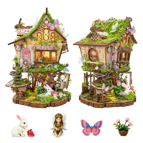 Spilay DIY Miniature House Kit for Adults, Miniature Dollhouse Kit - color: Rowan's Tree House