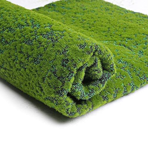 Artificial Moss Grass Turf Lawn,39inch DIY Artificial Grass Rug | Wedding Home Backyard Balcony Terrace TV Wall Indoor Outdoor Decor - color: Green