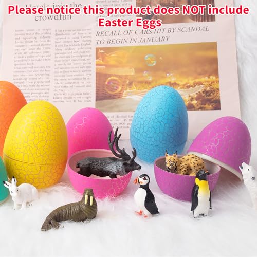 Toymany 14PCS Mini Arctic Animals Figurines Set, Polar Animals Toys with Polar Bear, Caribou, Penguin, Walrus, Wolf Figurines Cake Toppers Birthday Easter Gifts for Preschool Kids - color: Arctic