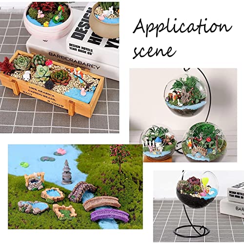 GORGECRAFT Miniature Fairy Garden Doors and Windows Resin Dollhouse Building Accessories Including Imitation Wood Door Window & Garden Fence for Micro Landscovere Decoration - style: Set 1