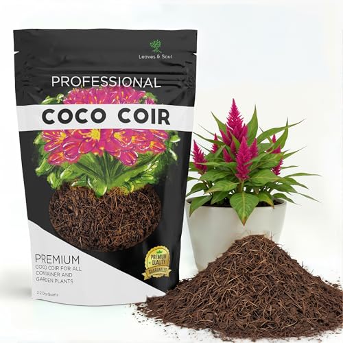 Leaves & Soul Coco Coir for Plants 2.2 Qt Soil Amendment for Potting Soil - style: Coco Coir Soil Additive (2.2 Quarts)