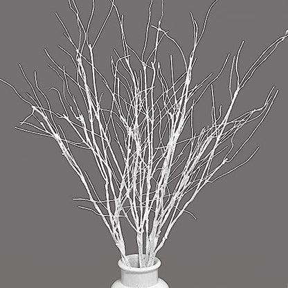 VANTREE 10 PCS Artificial White Birch Branches，Bendable Dried Sticks Stems | 30.7 Inches Faux Olive Branches，Fake Twigs Stems for Vases Floor Farmhouse Winter Flower Arrangements Christmas Tree Decor