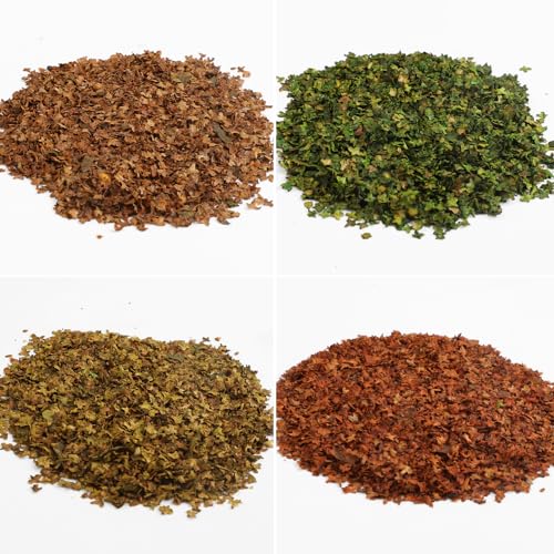 FOIMAS Realistic Miniature Leaves Simulation Leaves for DIY Model Railway Fairy Garden Diorama Scenery Landscape Layout,Pack of 4