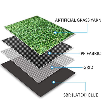 Petgrow Pet Pad Artificial Grass Turf 5.5'x6.5' - Realistic Thick Synthetic Fake Grass Mat for Outdoor Garden Landscape Dog Faux Grass - size: 5.5 FT x 6.5 FT (35 Square FT)