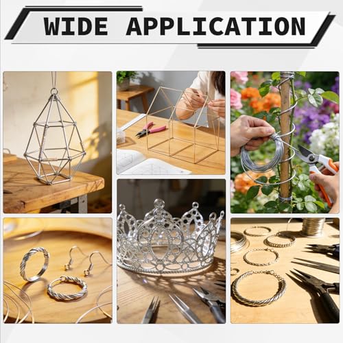 12 Gauge Aluminum Craft Wire, 100 Feet 2mm Bendable Metal Wire for Jewelry Making, Sculpting and Floral Design, Soft Armature Wire for DIY Crafts (Black) - size: 12 Gauge(2mm), style: Black