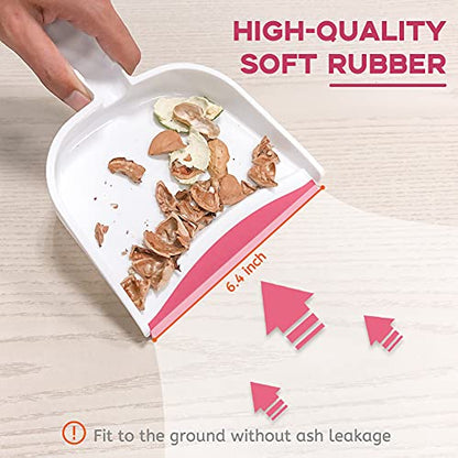 Small Broom and Dustpan Set, Small Dustpan and Brush Set, Mini Dust pan and Brush, Hand Broom and dust pan, Mini dustpans are Ideal for Cleaning Little Areas Like desks, Kitchens, pet Rooms. (2 Set) - size: 2pcs