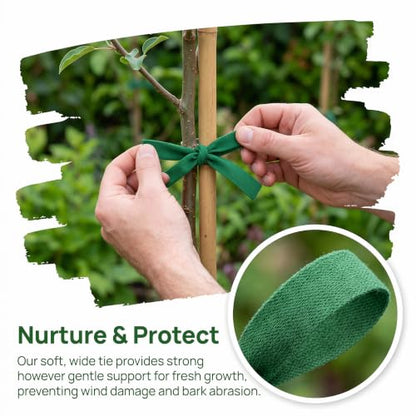 2 Pack Stretch Soft Garden Plant Ties for Indoor & Outdoor Plants, Garden Twine, Gardening Tape, Tree Support, Stretchy Trap for Trees,Flowers,Green Soft Ties for All Plants All Gardeners