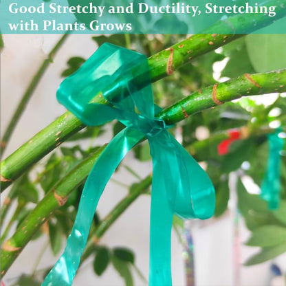 Garden Stretch Tie Tape 1" Wide 150 Feet Non-Sticky Reusable Stretchy Garden Plant Ties Thick Sturdy Stretchable Plant Tape Green Vinyl Stake Ribbon for Tomatoes, Grapes, Flowers and Trees - size: 1 inch x 1 Roll