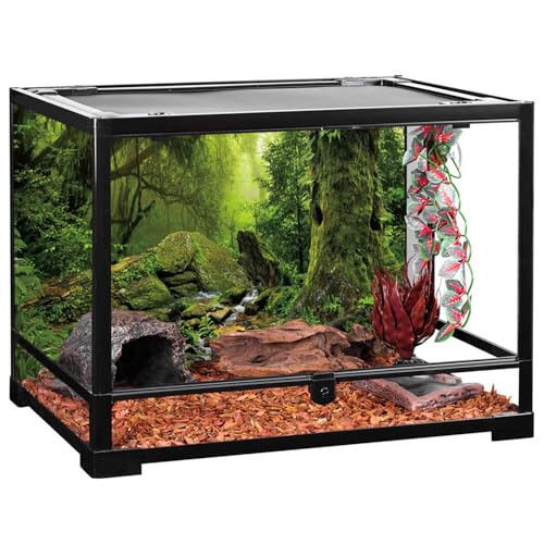 Forest Green Tree Terrarium Backdrop Reptile Habitat Background 60x24 in - size: 60 x 24 inches